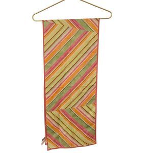 Talbots 100% SILK scarf 58" x 12" soft summer colors